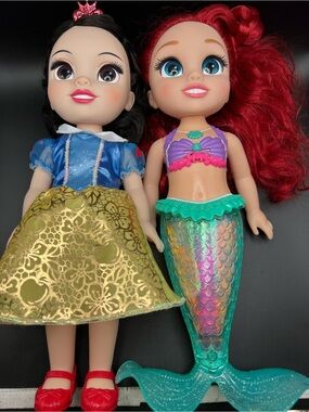 Disney Talking Little Mermaid Ariel And Snow White Toddler Doll Toy